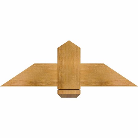 Ekena Millwork Eugene Rough Sawn Timber Gable Bracket, Western Red Cedar, 36"W x 12"H x 2"D x 6"F, 8/12 Pitch GBW036X12X0206EUG00RWR